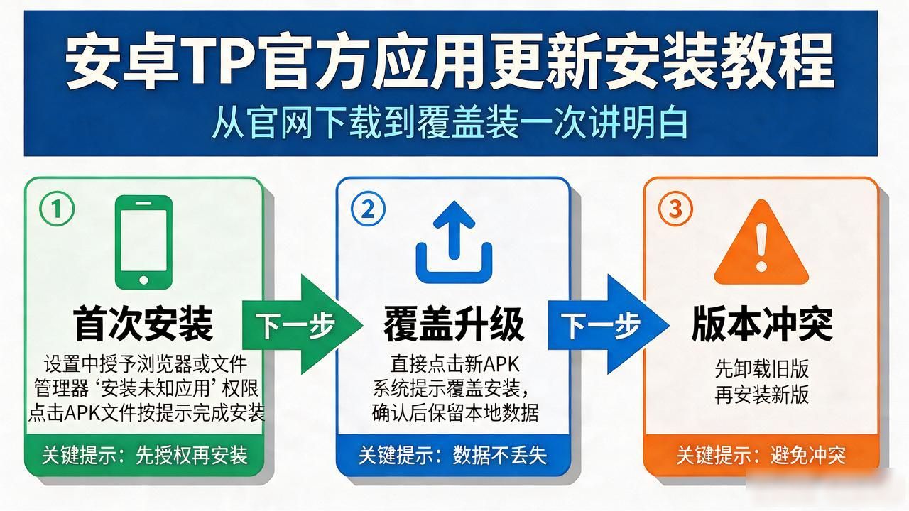 安卓TP官方应用更新安装教程，从官网下载到覆盖装一次讲明白