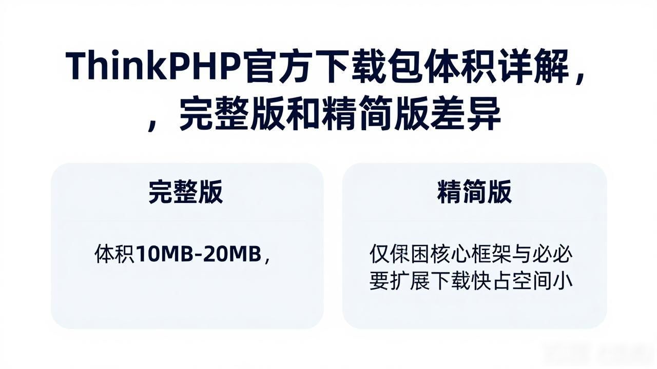 ThinkPHP精简版下载包_tp官方正版下载包体积简析_ThinkPHP官方完整版下载包