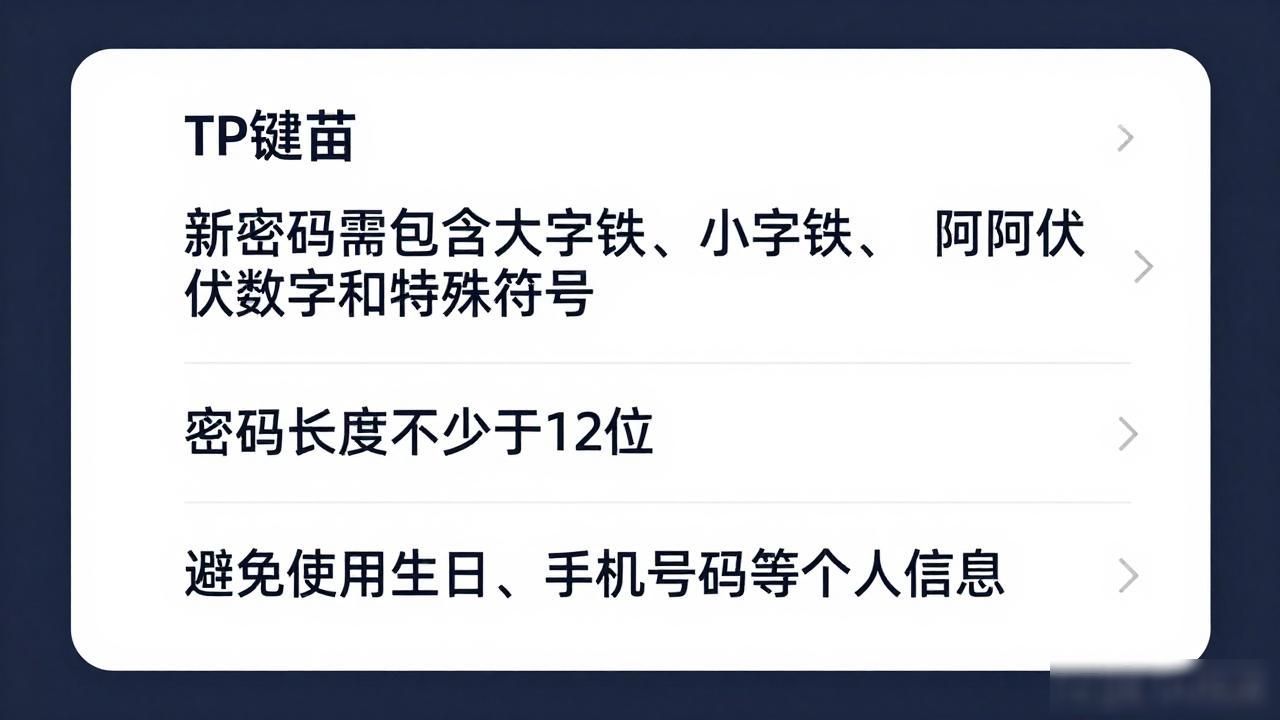 TP钱包定期改密码方法，账户安全这样做