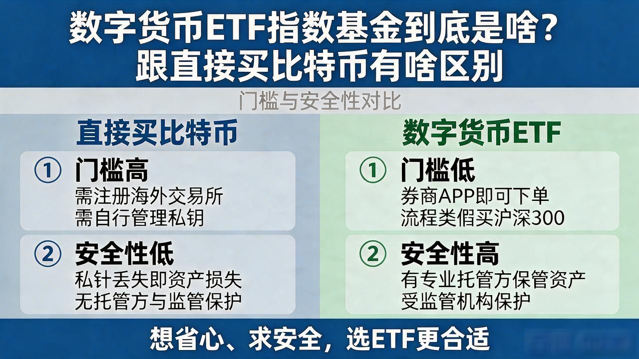 数字货币ETF指数基金到底是啥？跟直接买比特币有啥区别