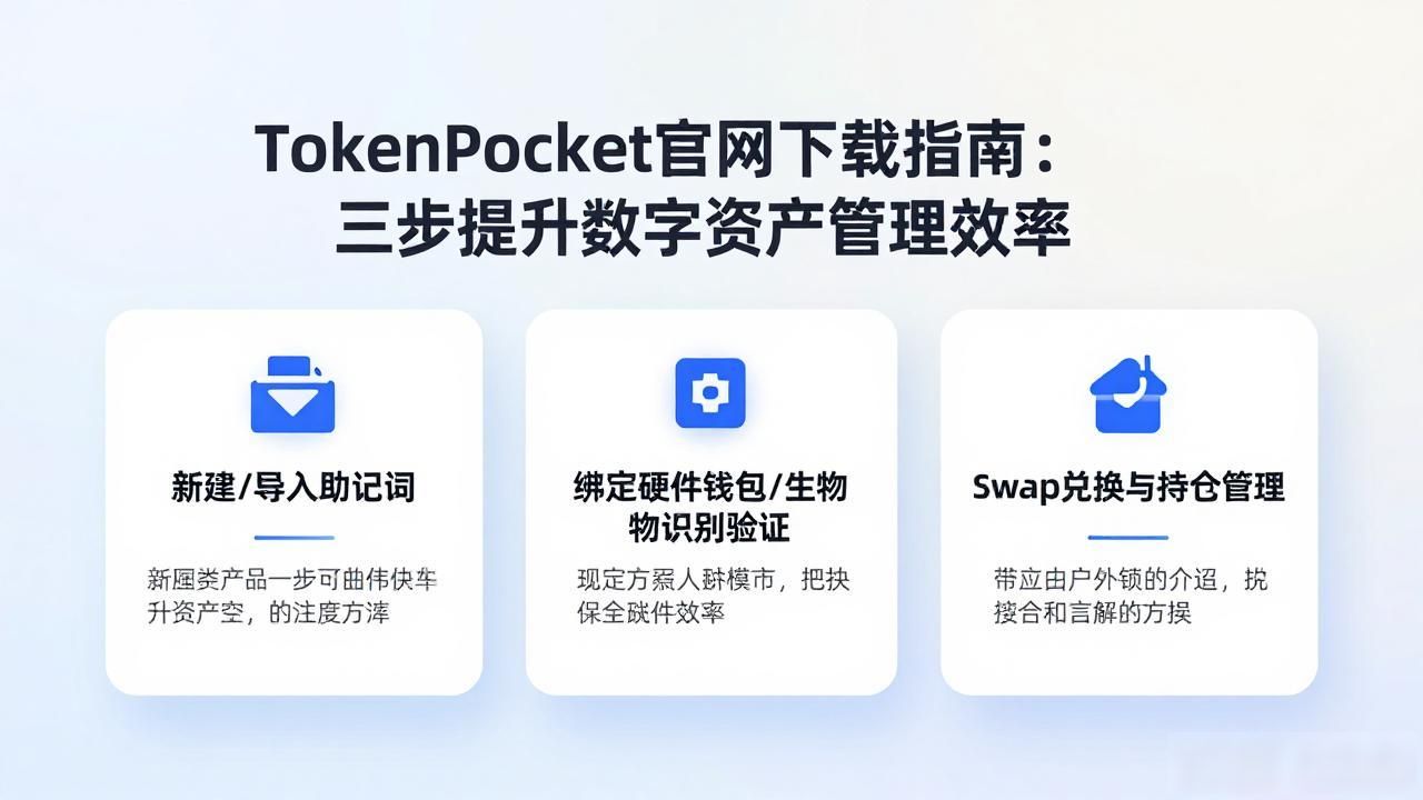TokenPocket官网下载指南：三步提升数字资产管理效率