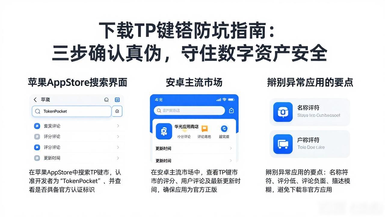 下载TP钱包防坑指南：三步确认真伪，守住数字资产安全