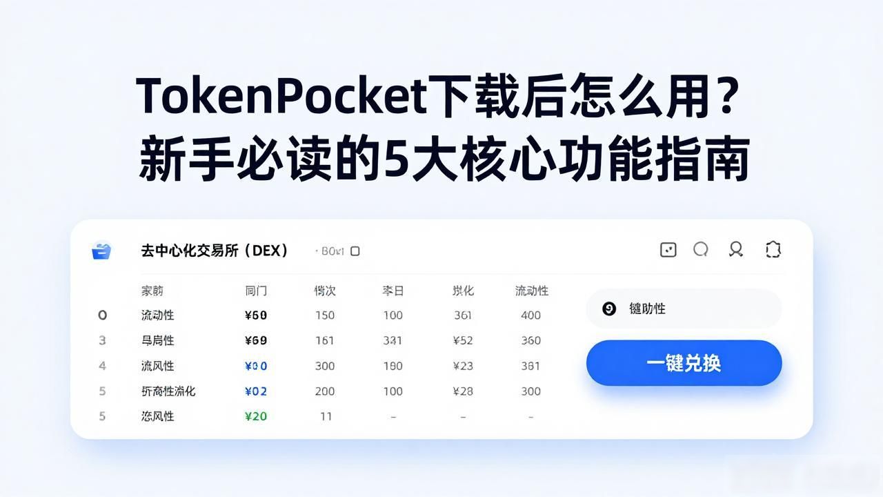 TokenPocket下载后怎么用？新手必读的5大核心功能指南