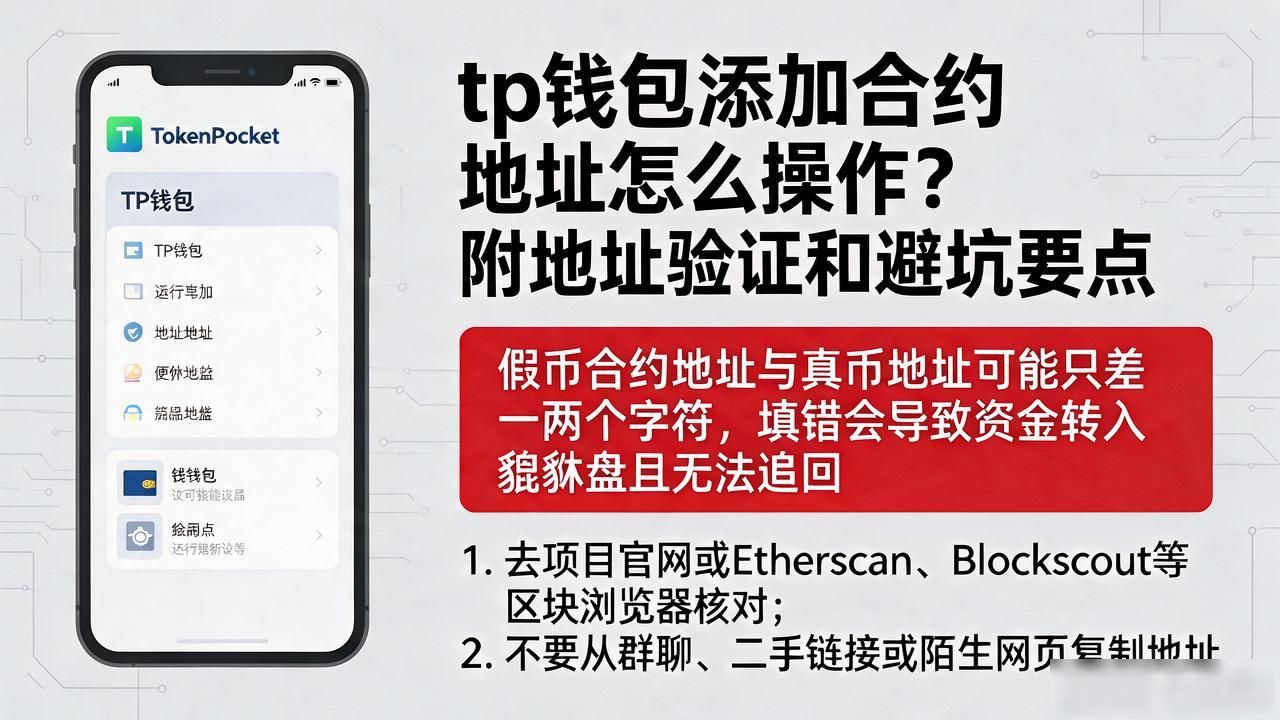 tp钱包添加合约地址怎么操作？附地址验证和避坑要点