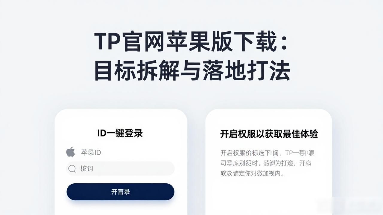 TP官网苹果版下载：目标拆解与落地打法