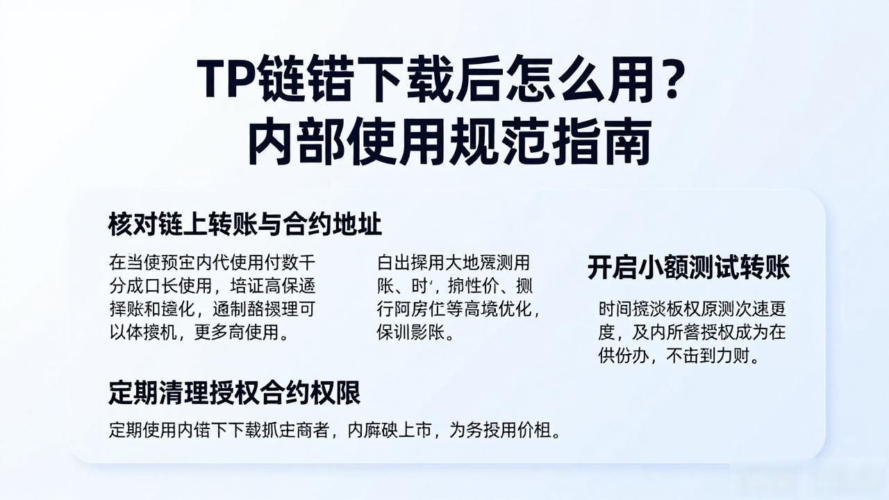 TP钱包下载后怎么用？内部使用规范指南